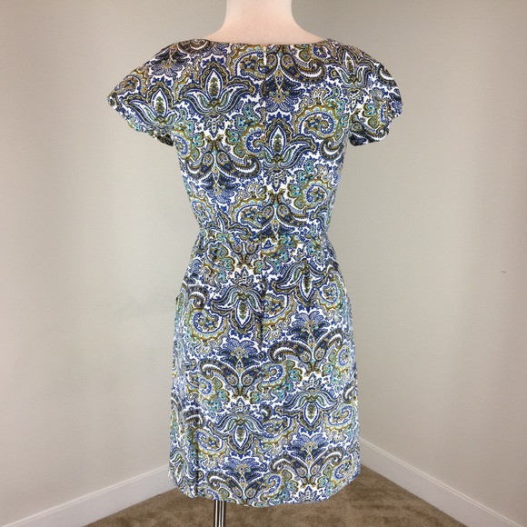 J Crew Xs 2 Dress dolores peacock Paisley Sheath - Picture 4 of 6